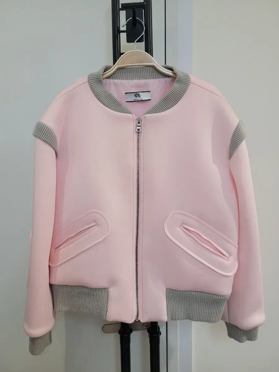 Scuba Woven Pink Zip-Up Jacket 55-88 Fits Free