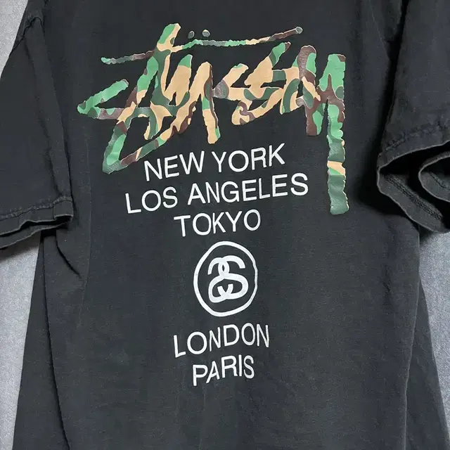 Stussy worldwide&bape 반팔