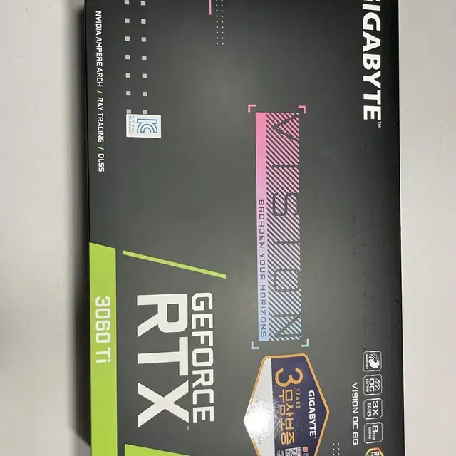 기가바이트 RTX3060Ti 비전 오버클럭 그래픽카드 판매합니다