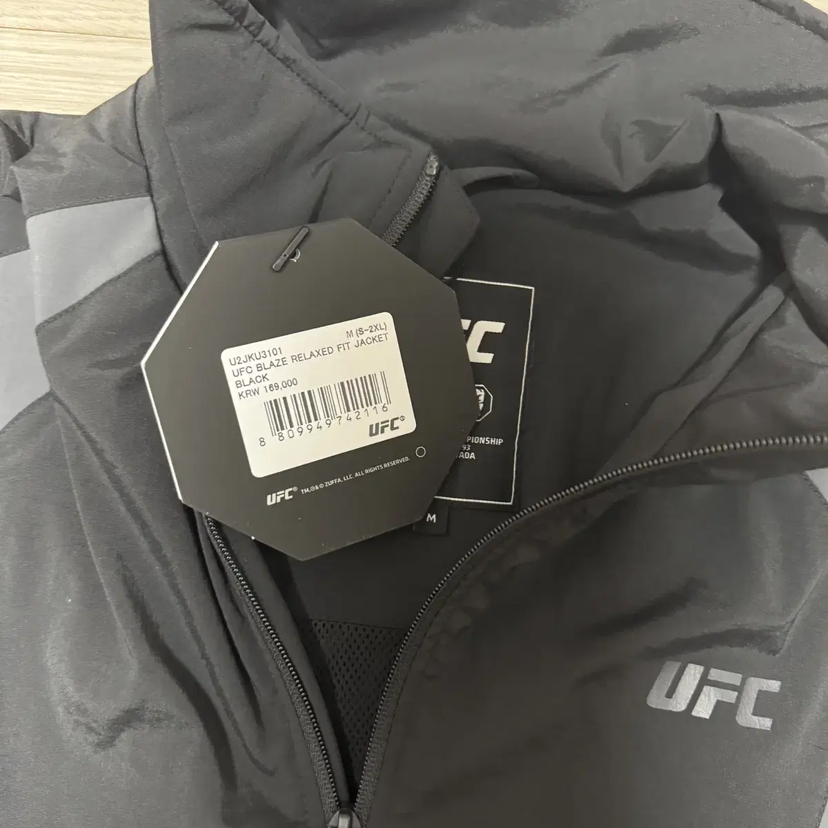 UFC 블레이즈 오버핏 자켓 블랙