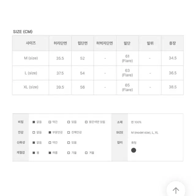 애니원모어 카이 흑청 투버튼 플리츠 스커트