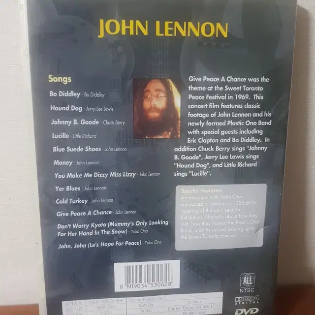 존레논 John Lennon DVD 디브이디 존레넌 Rock 올드팝