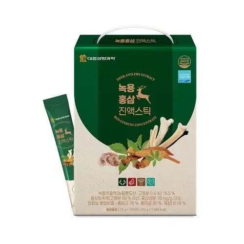 대웅 녹용홍삼 진액스틱 10g x 100포 x3BOX