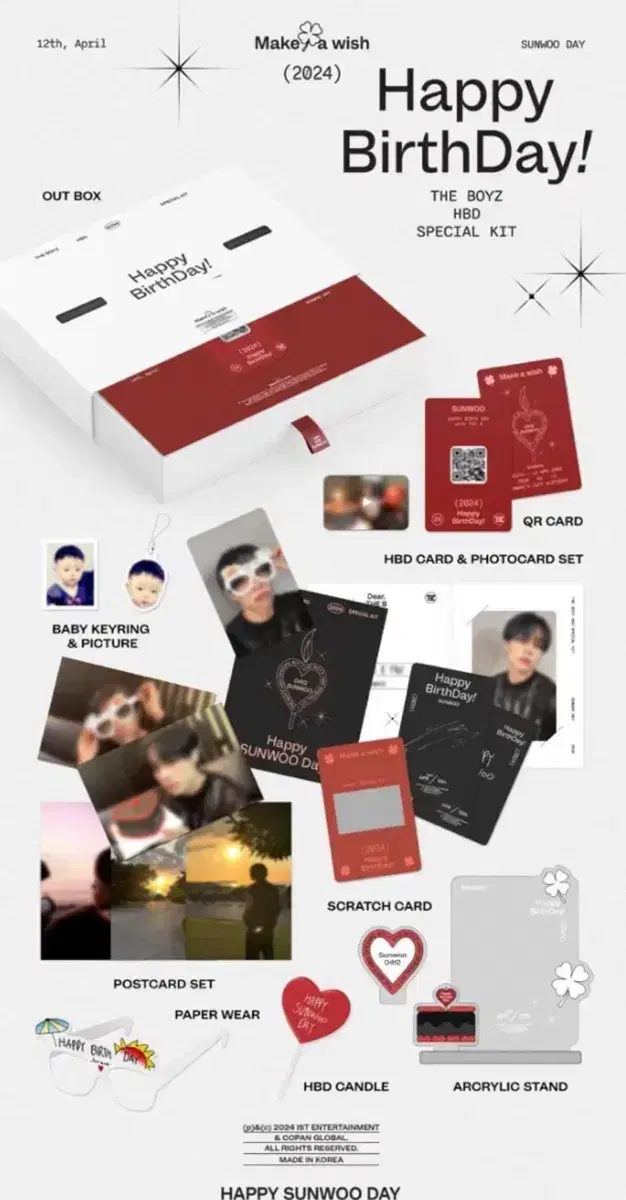 The Boyz sunwoo birthday Kit