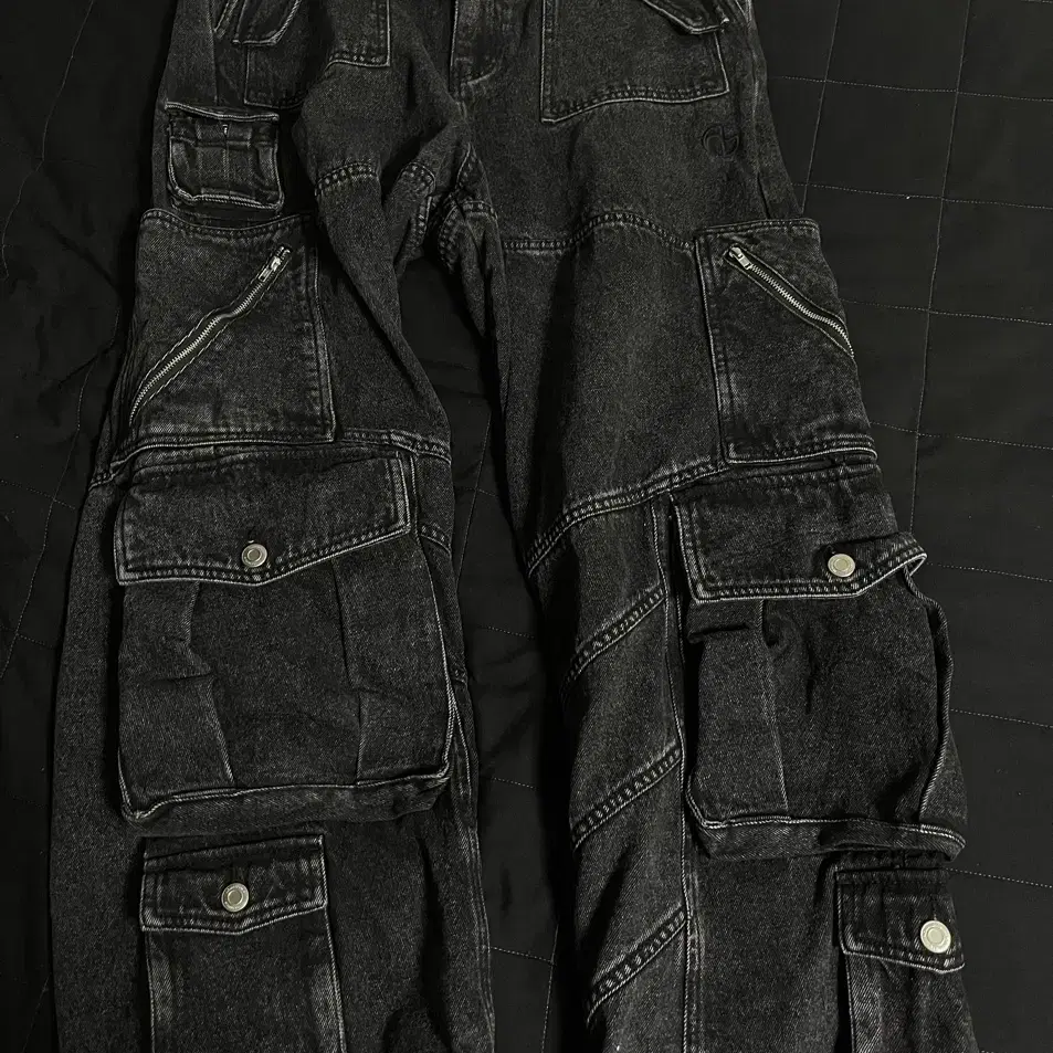 노메뉴얼 nomanual M.P DENIM CARGO PANTS - WA