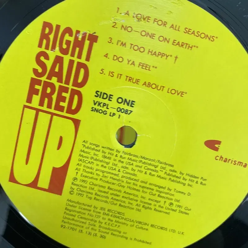 RIGHT SAID FRED LP / AA3143