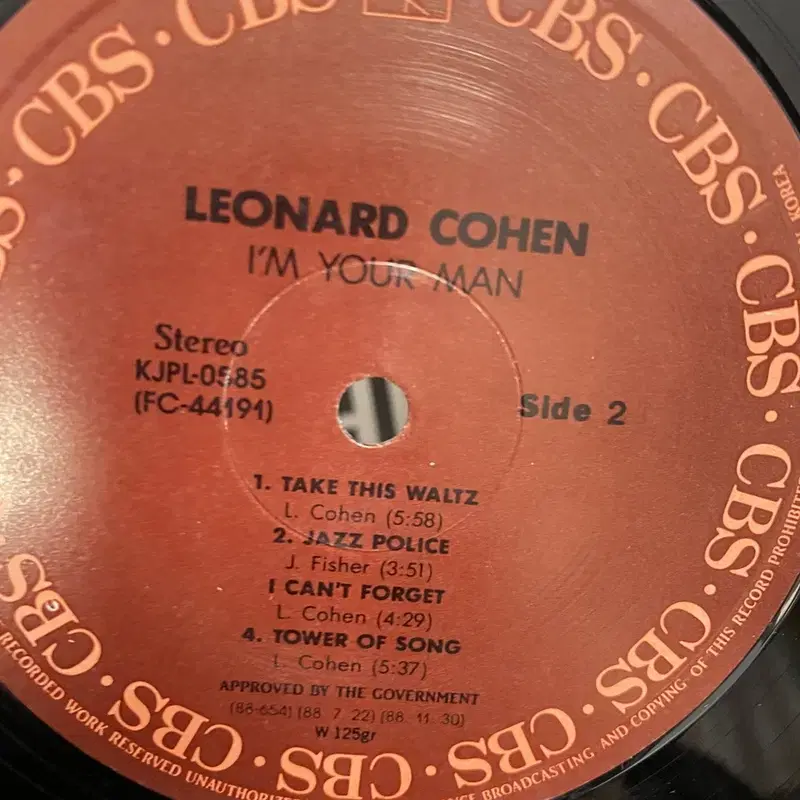 LEONARD COHEN LP / AA5592