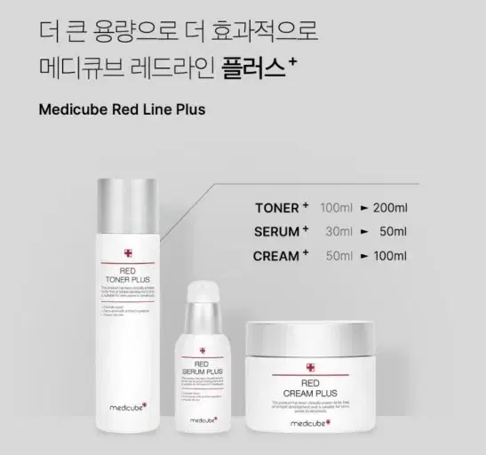 메디큐브 레드 라인 2.0 대용량 세트 토너 세럼 크림 패드