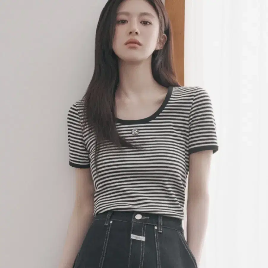 마리떼 프랑소와 저버 W DEEP NECK RINGER TEE