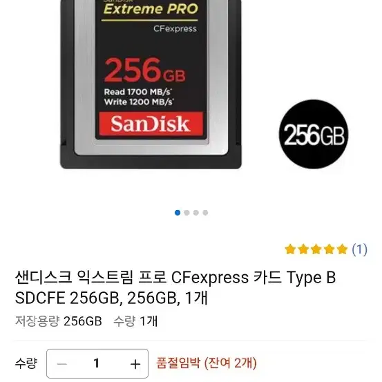 샌디스크 익스트림 프로 cfexpress 256