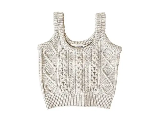 Via Cable wool knit vest