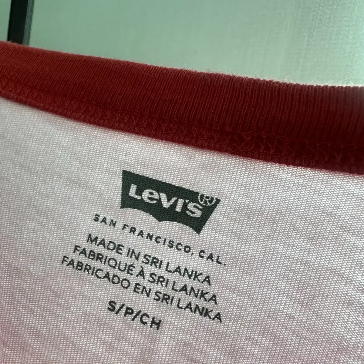 리바이스 levis 기본티 딸기우유 핑크 티셔츠