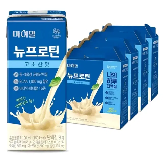 대상 마이밀 뉴프로틴 고소한맛 190ml 64개