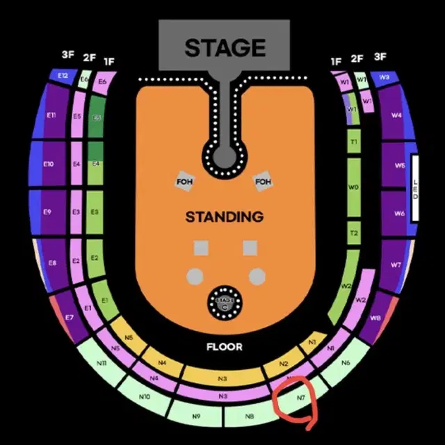 콜드플레이 9/25(금) 3층 N7구역 11열 양도