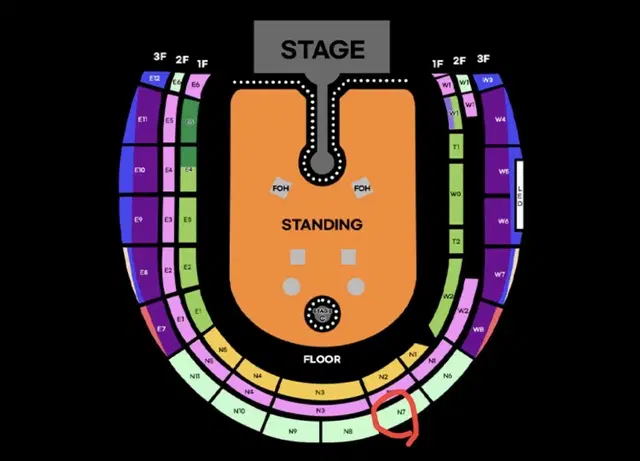 콜드플레이 9/25(금) 3층 N7구역 11열 양도
