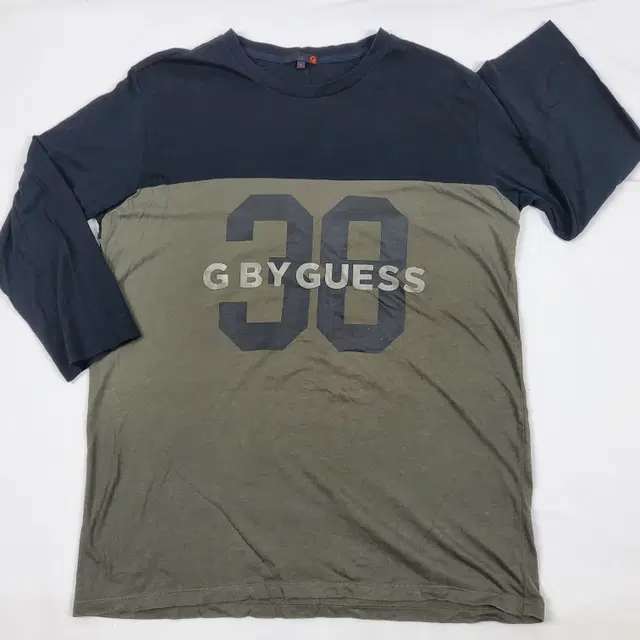 G by Guess 7부 순면 반팔티(블랙/카키)(XL)(A급)