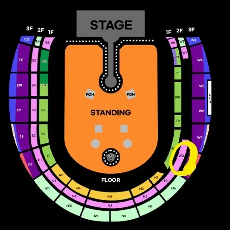 콜드플레이 내한공연 4/25 금요일 w2구역 지정석s 2장 연석
