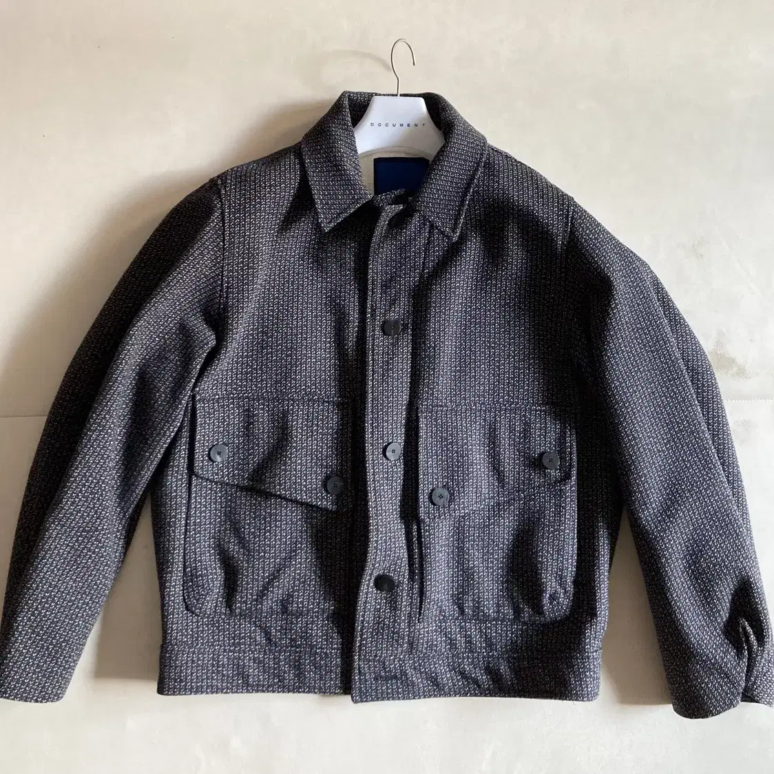 도큐먼트 WOOL MELTON BIG POCKET JACKET BEIGE