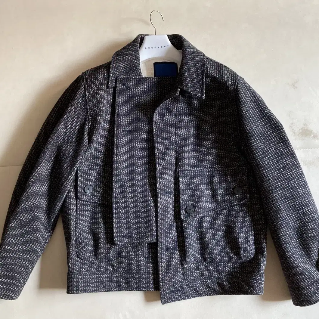 도큐먼트 WOOL MELTON BIG POCKET JACKET BEIGE