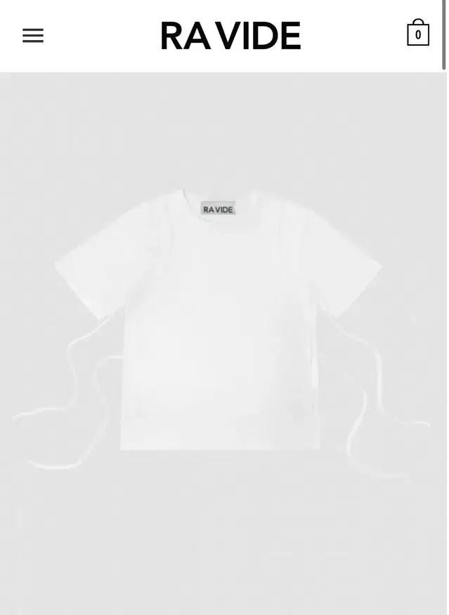 라비드 ravide STRING LAYERED TEE WHITE