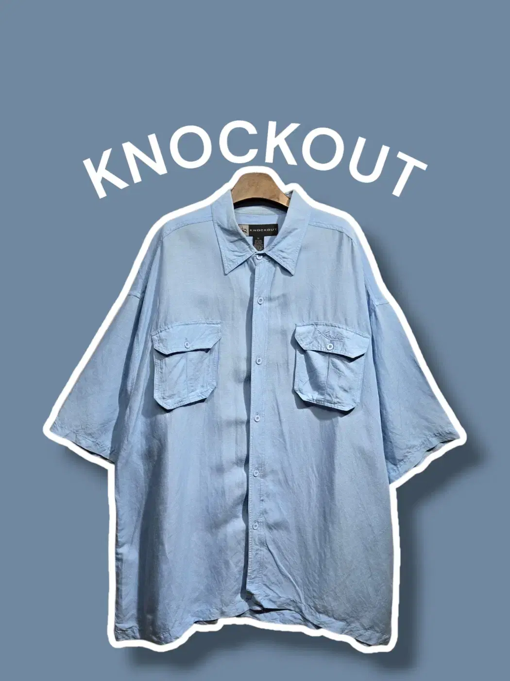 3XL/ KNOCKOUT 녹아웃 빅사이즈 린넨반팔셔츠 /930