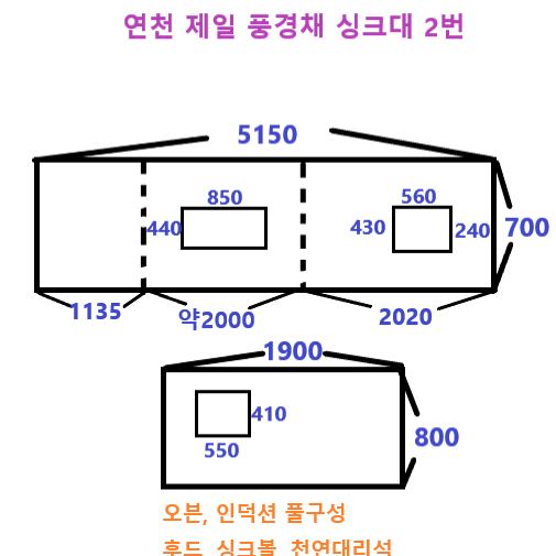 #모델하우스전시제품# 연천제일풍경채싱크대2번