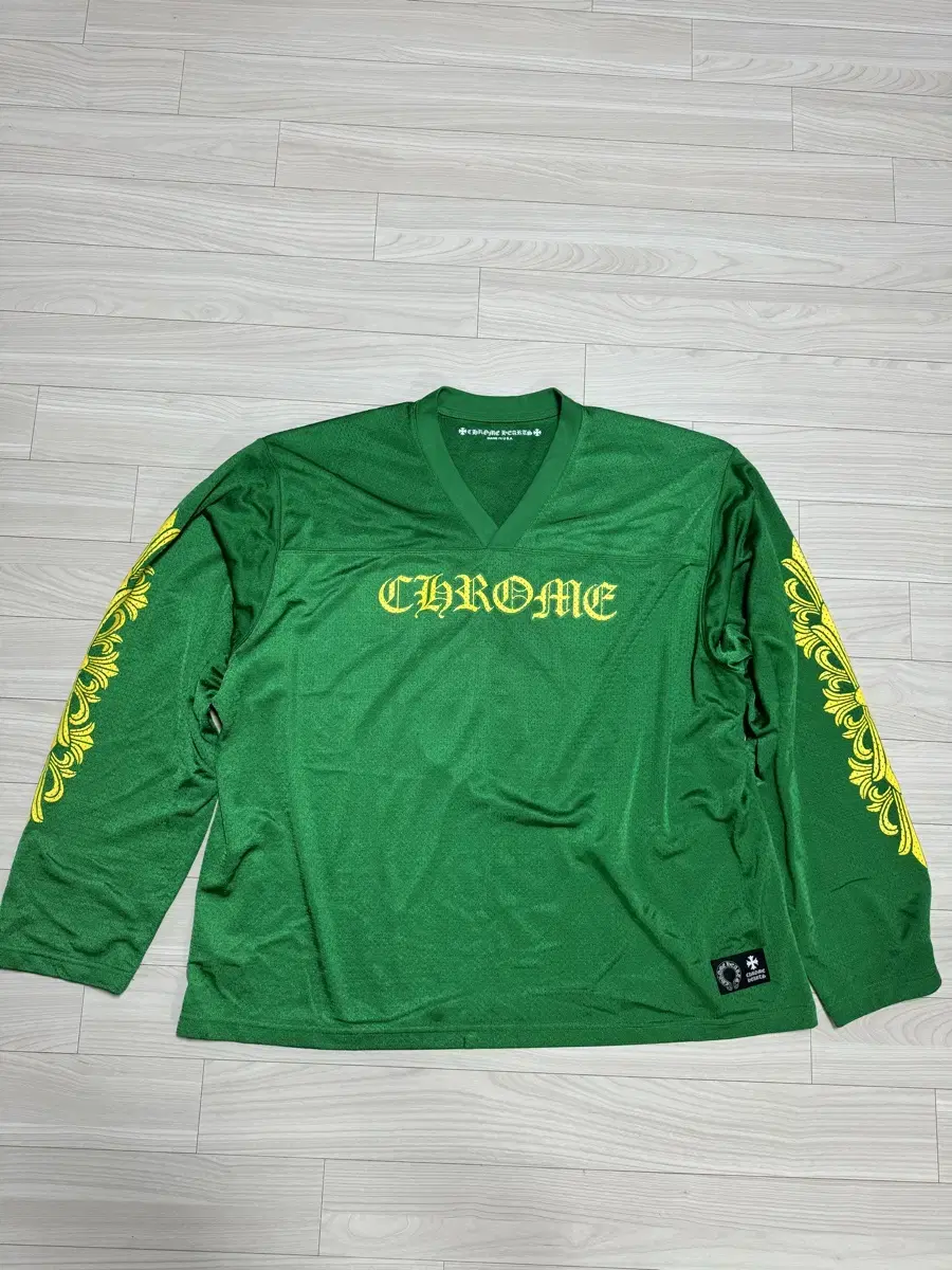 XXL)Chrome Hearts Mesh Long Sleeve Jersey Green