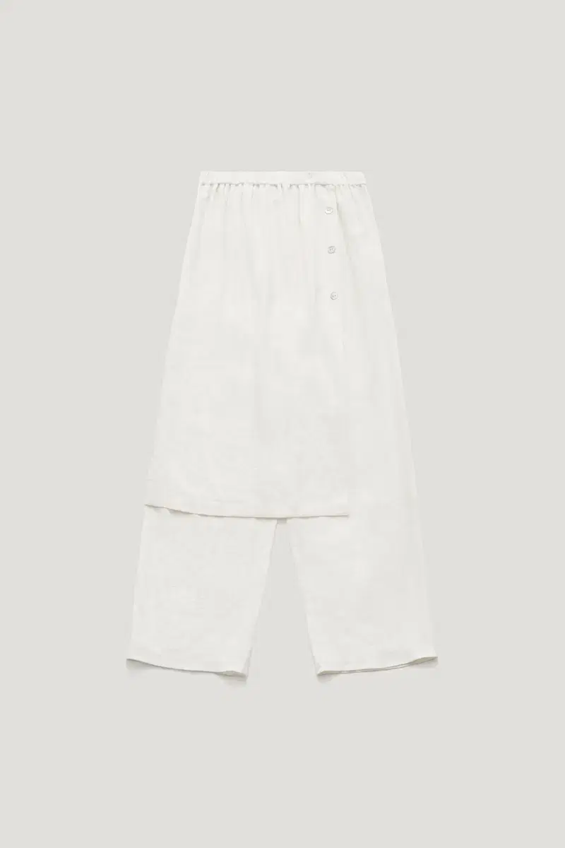 파르벵 LINEN BACK POCKET PANTS SKIRT_IVORY