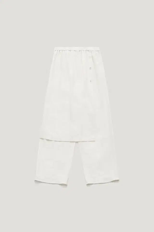 파르벵 LINEN BACK POCKET PANTS SKIRT_IVORY