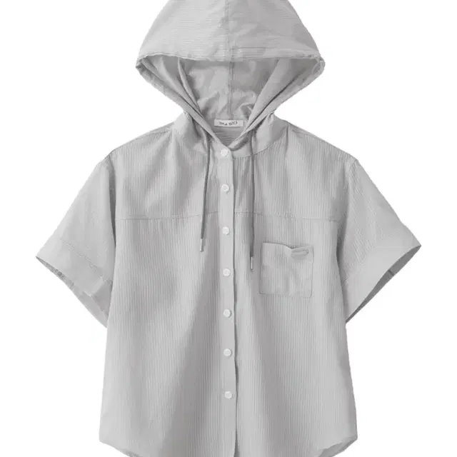 탠스댄스 See-through hooded shirt_grey