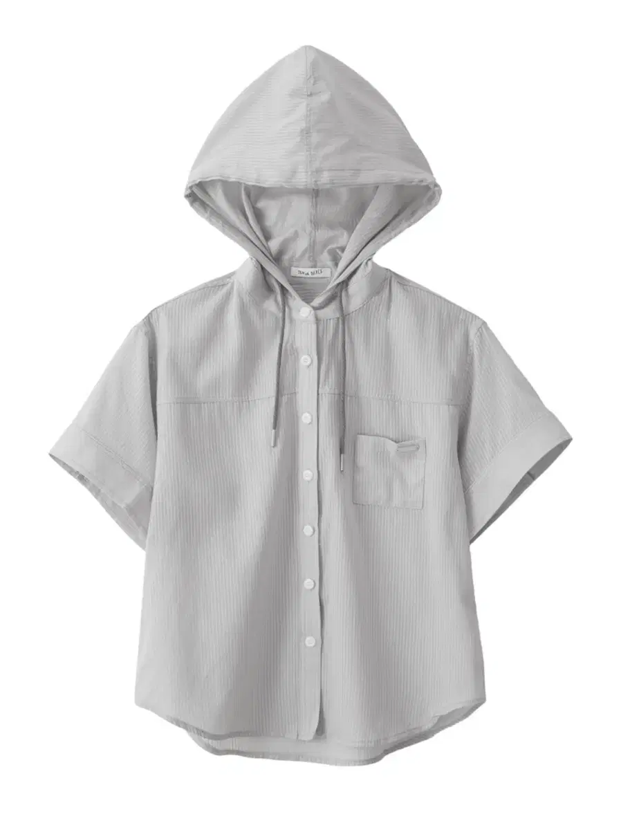 탠스댄스 See-through hooded shirt_grey