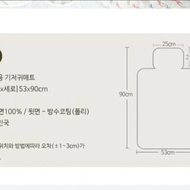 코니아일랜드 휴대용 기저귀매트 여행용 이불