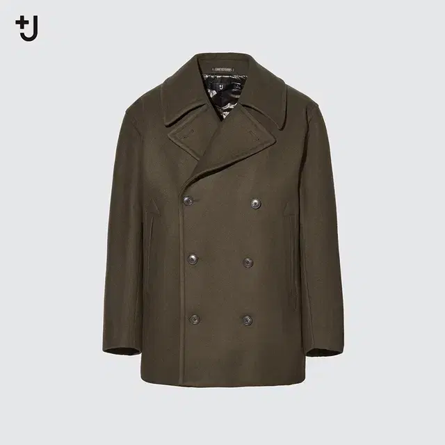 [OLIVE/S] Uniqlo Jil Sander +J wool blend oversized peacoat