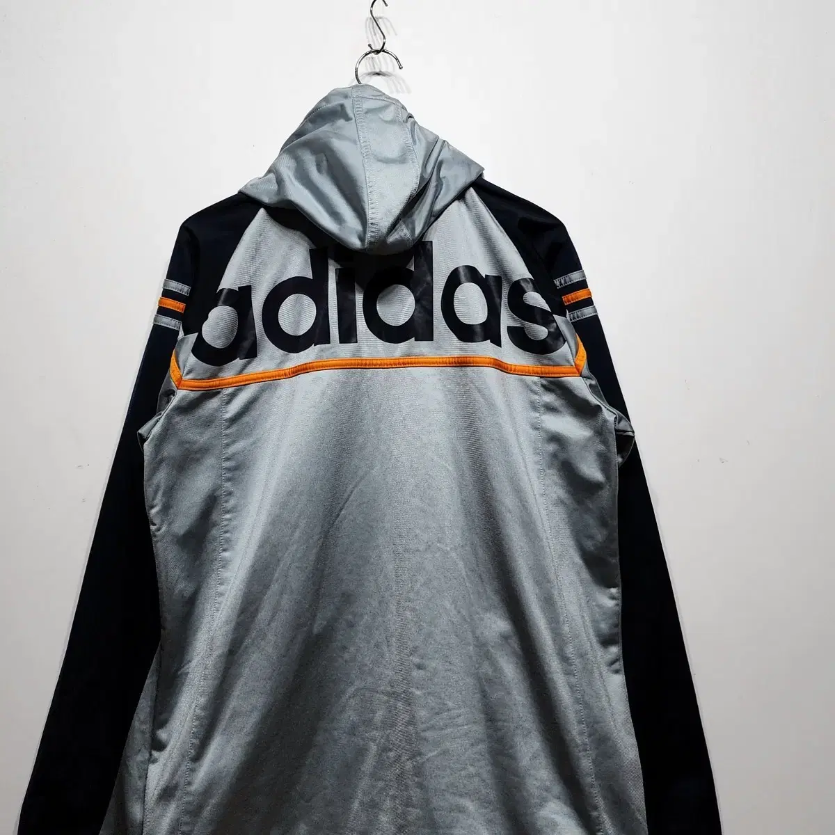 아디다스 ADIDAS 빅로고 후드집업 져지트레이닝 트랙탑 자켓 XL