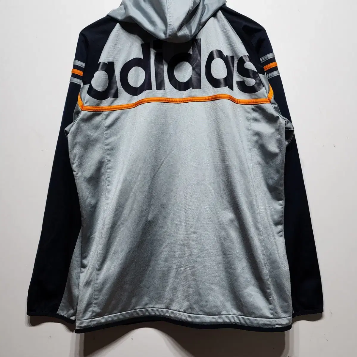 아디다스 ADIDAS 빅로고 후드집업 져지트레이닝 트랙탑 자켓 XL