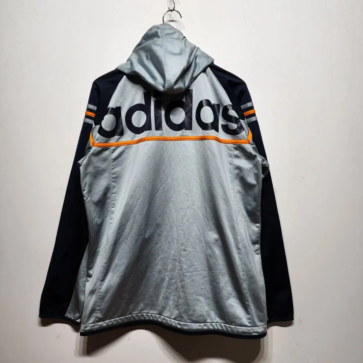 아디다스 ADIDAS 빅로고 후드집업 져지트레이닝 트랙탑 자켓 XL