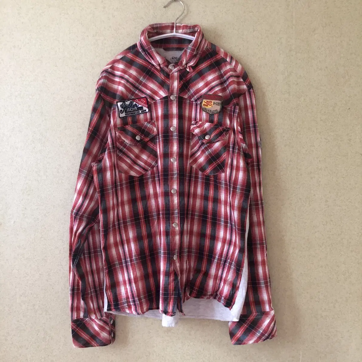 Plaid biker shirt