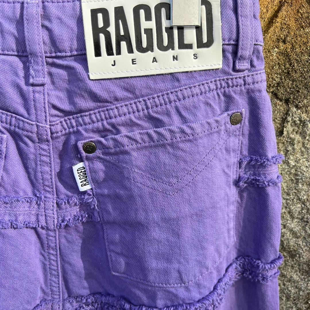 26 RAGGED JEANS 워싱 퍼플 팬츠 힙합룩 빈티지룩