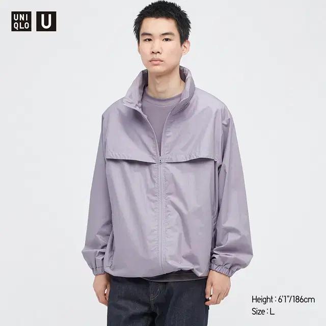 [PURPLE] 유니클로 르메르 오버사이즈후드블루종 Uniqlo U