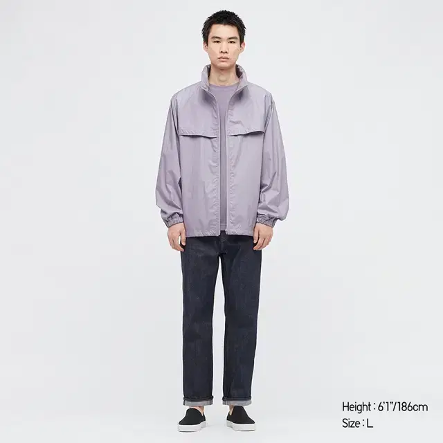 [PURPLE] 유니클로 르메르 오버사이즈후드블루종 Uniqlo U