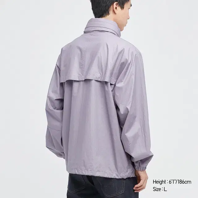 [PURPLE] 유니클로 르메르 오버사이즈후드블루종 Uniqlo U