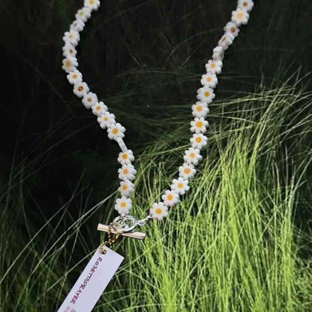 rossetaprayer flower beads 비즈 목걸이