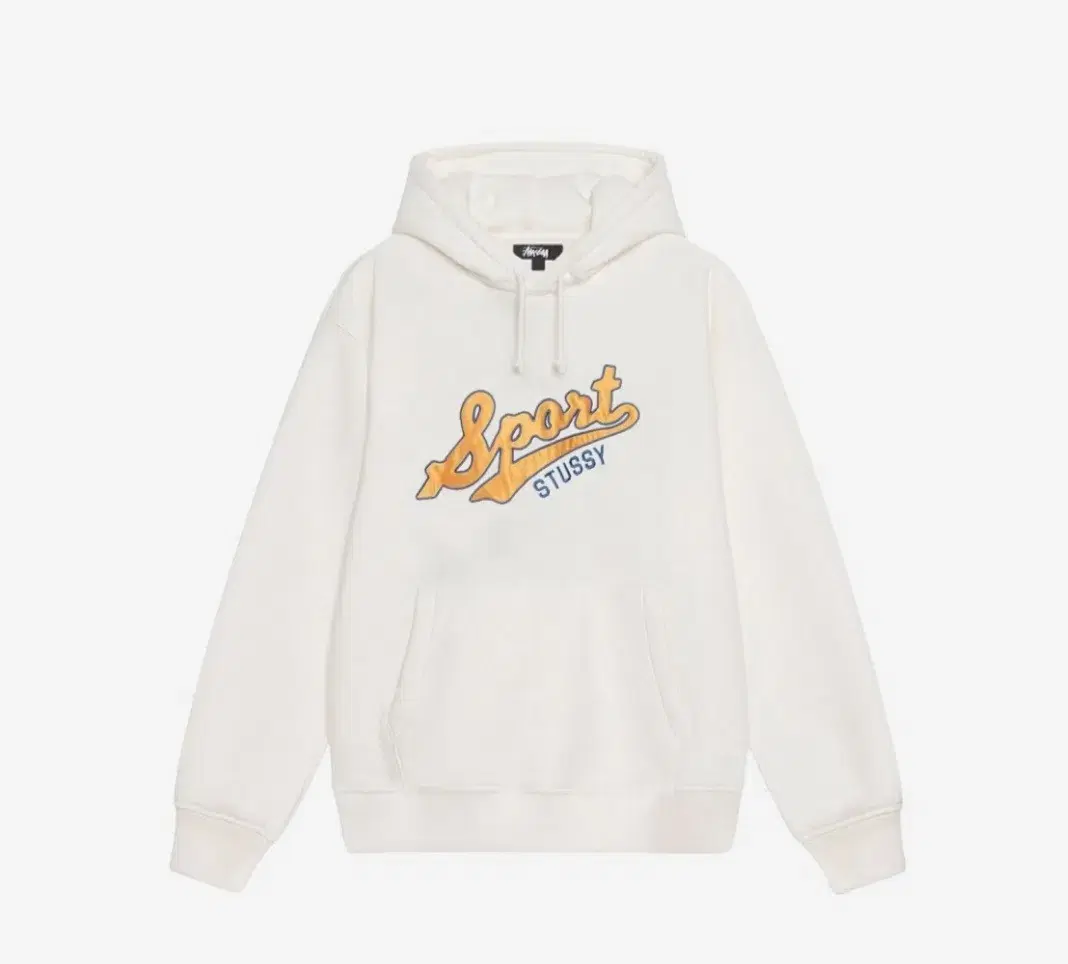 New) Stussy Satin Patch Oversized Hoodie Off White