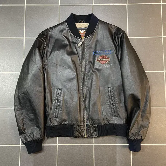 Harley Davidson [L] 할리데이비슨 가죽 봄버자켓