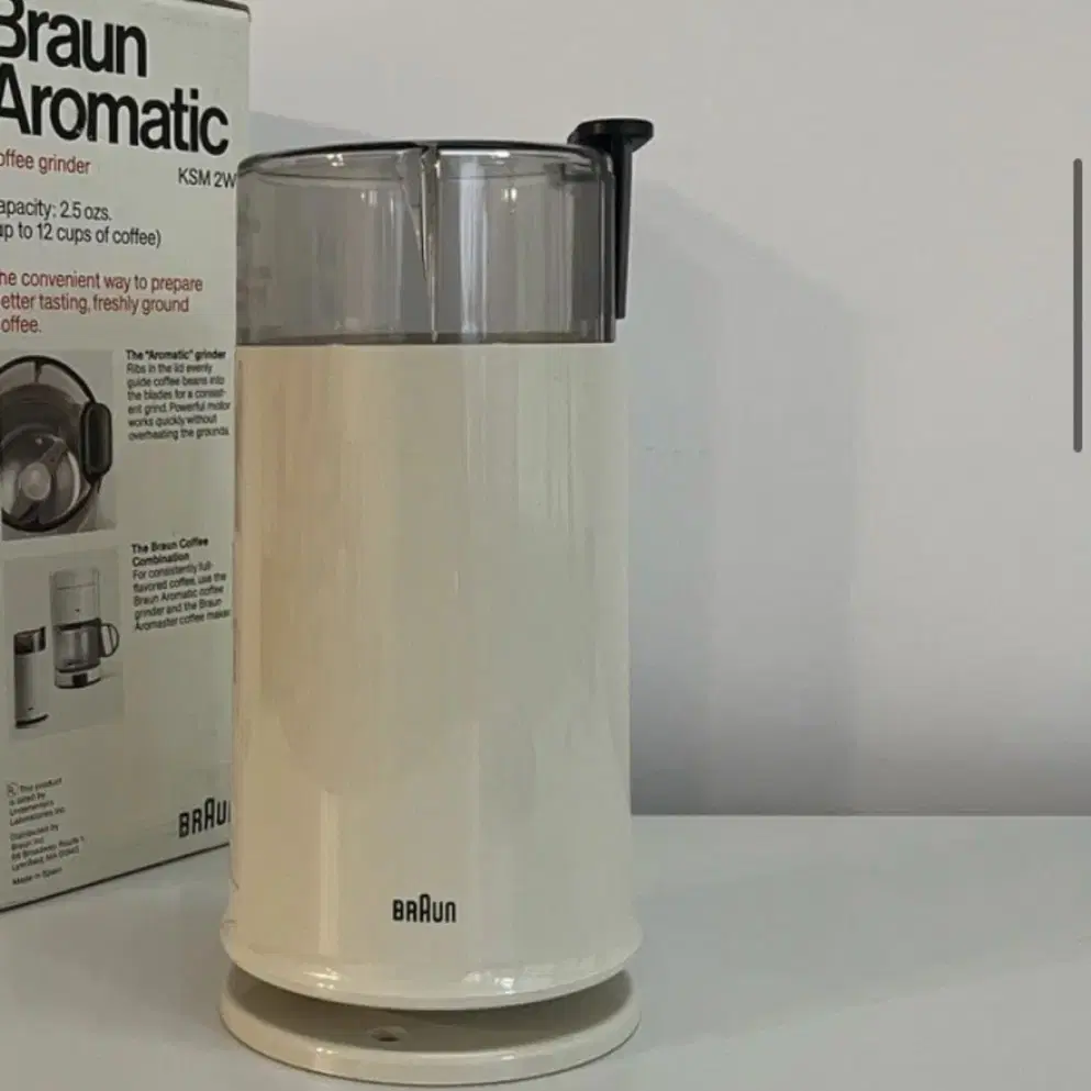 빈티지) 1980년대 braun ksm 2 coffee grinder 커