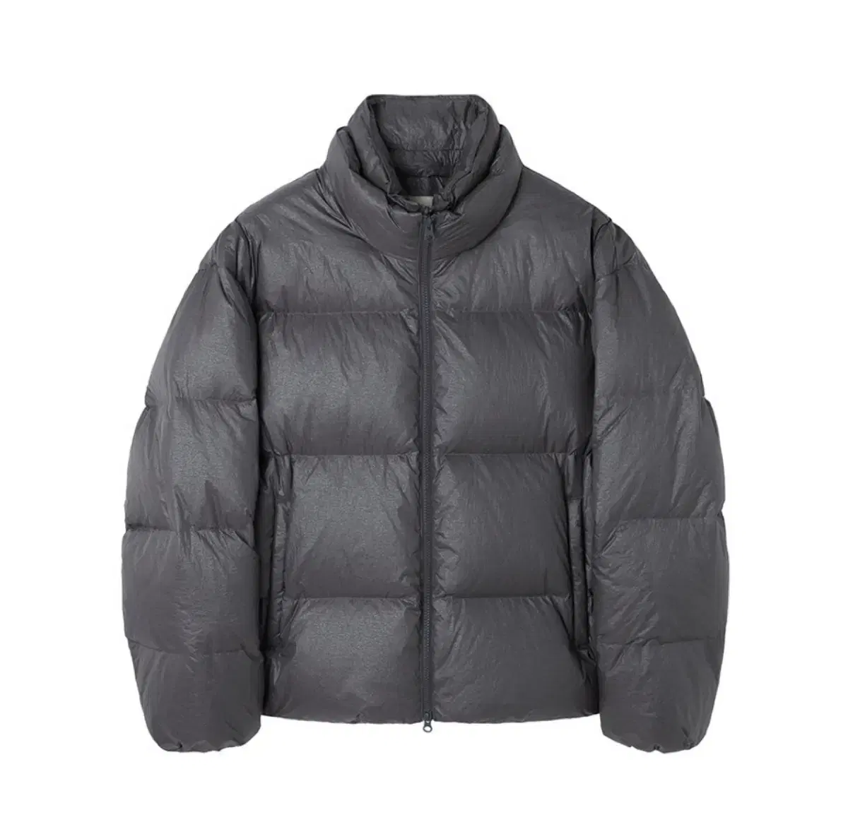 Insulated Crack Double Layer Down Jacket Brown