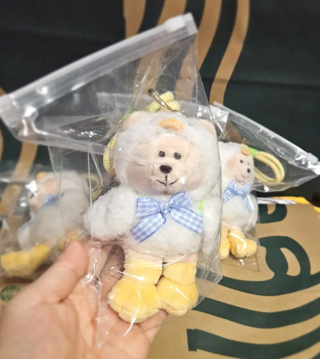 Unsealed>Starbucks Delight Colorful Rope Bearista Keychain/Keyring