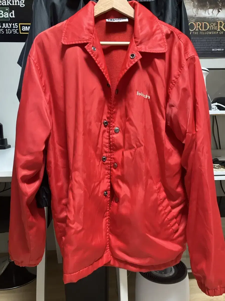 Beach Skateboarding Coach Jacket Red