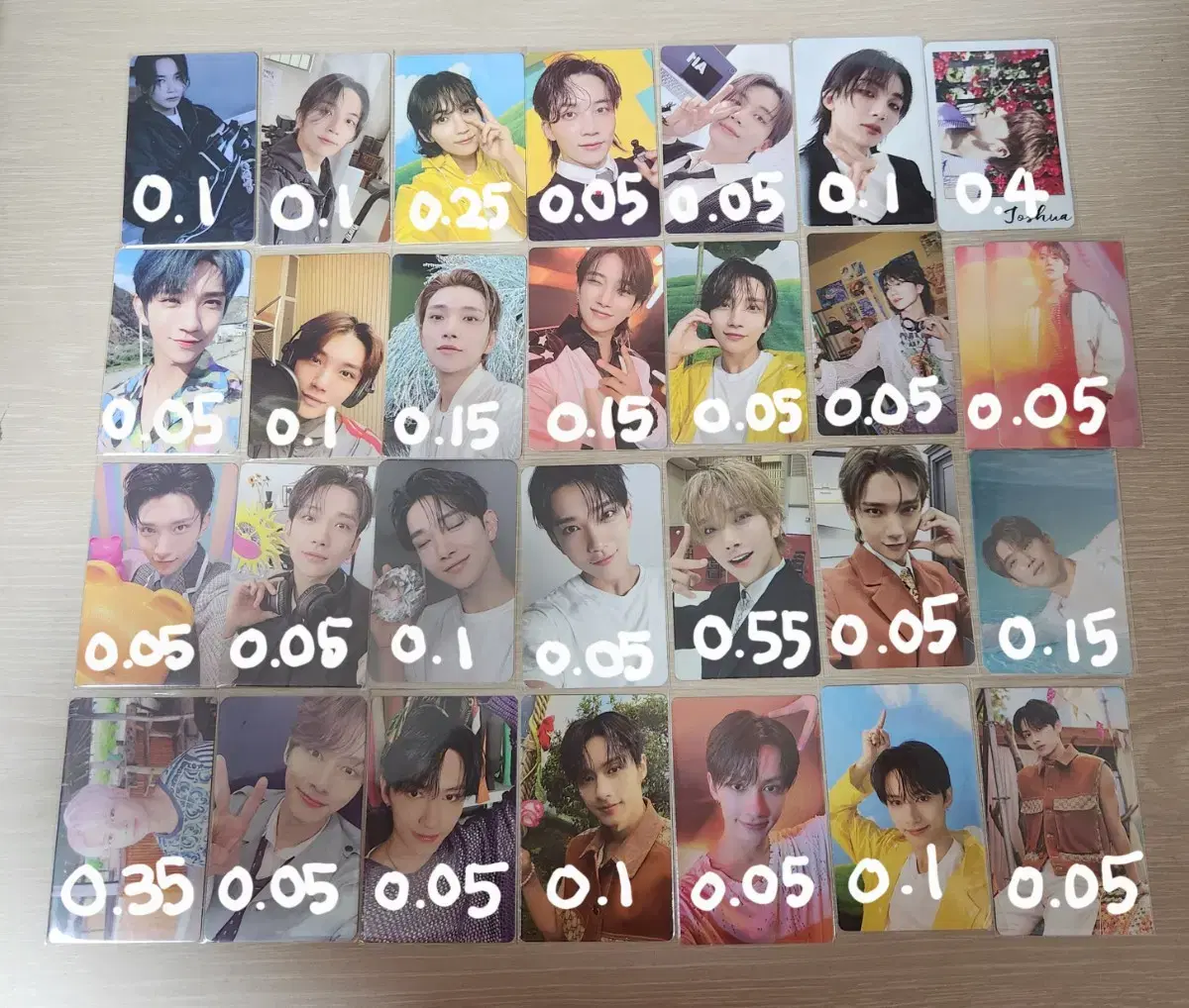 seventeen photocard wts seungchul jisoo jun hwi soon young wonwoo ji hoon myungho min gyu seok min seungkwan solchan