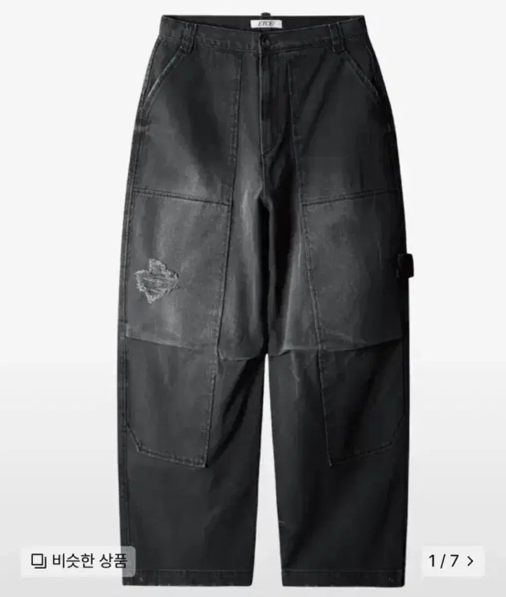 ETCE WASHED GARDENER PANTS (BLACK)